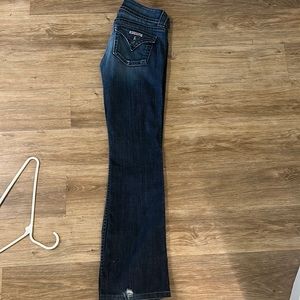 Hudson bootcut jeans, GUC, dark wash, low rise